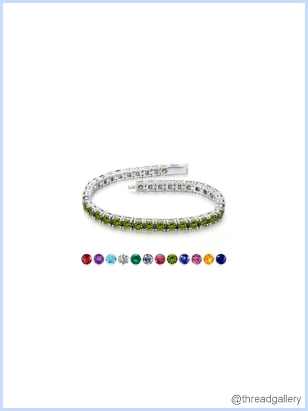 Sterling Silver Tennis Bracelet Size 6.5-7.5